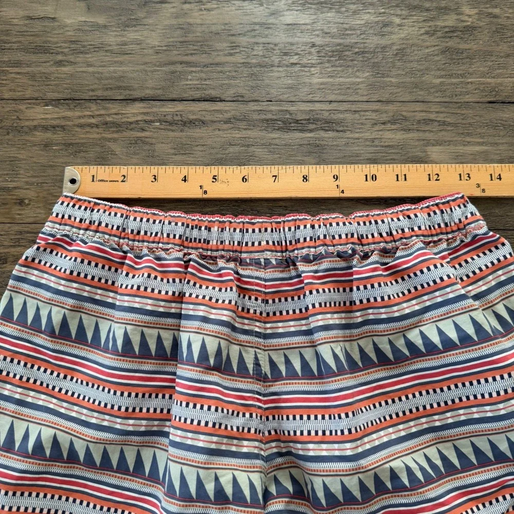 Patagonia Baggies Shorts‎ Womens Medium Geometric Southwestern Print Blue Orange